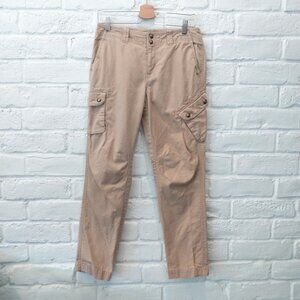 Ralph Lauren Pants Womens 4 Petite Beige Military Cargo Paratrooper Utility